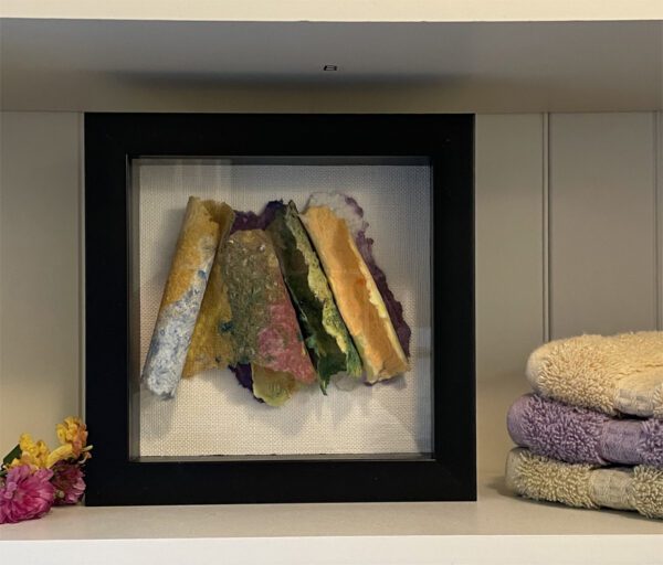 Chrysanthemum Sculpture Black Frame