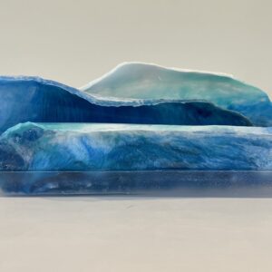 The Great Wave, II, after Hokusai, epoxy and abaca sculpture, 19L x 6W x 7H
