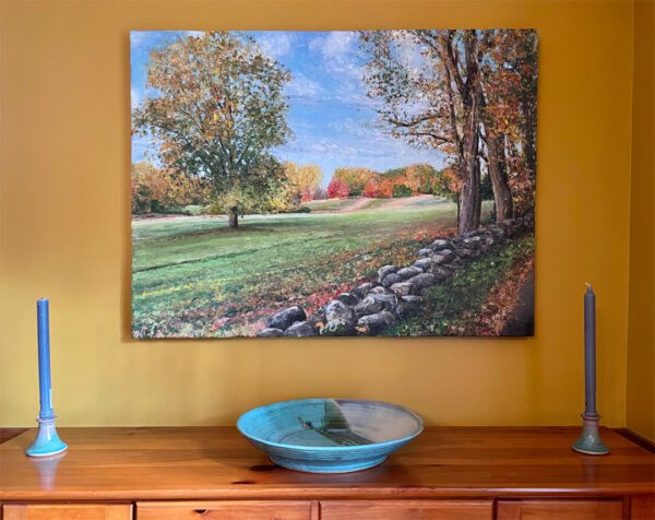 Autumn Afternoon, River Road, MA. 40 x 30 x 2 inches. - Image 5