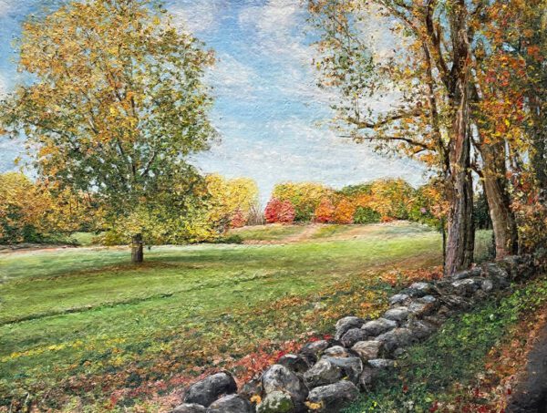 Autumn Afternoon, River Road, MA. 40 x 30 x 2 inches.